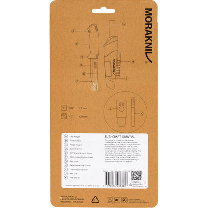 Morakniv Bushcraft Survival Hunting Knife Black