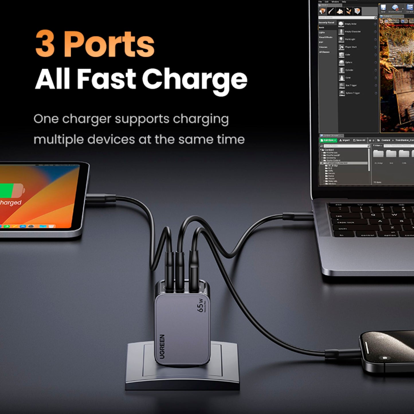 UGREEN Nexode Pro 65W GaN Charger with USB-C Cable