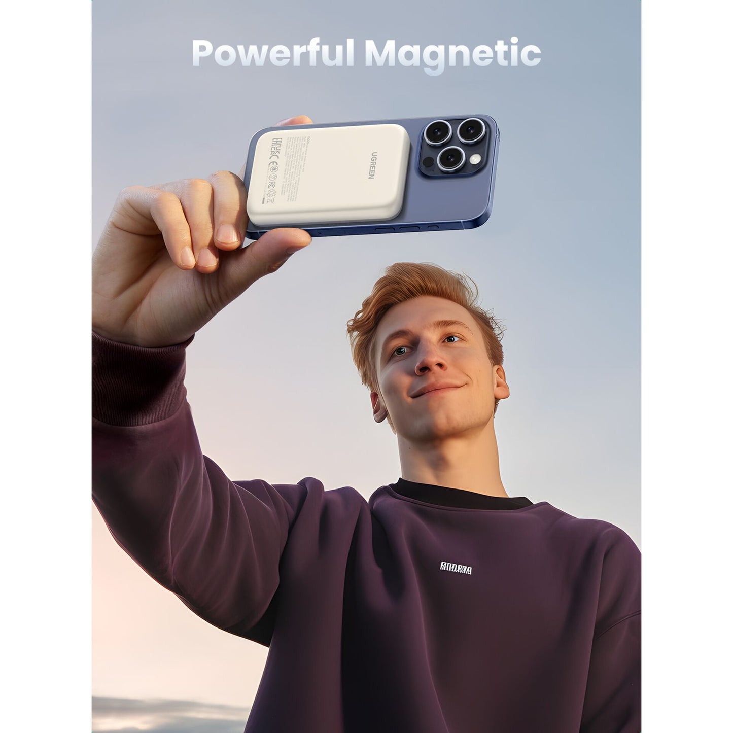 UGREEN 10000mAh Mini Powerbank Wireless 20W with MagSafe white