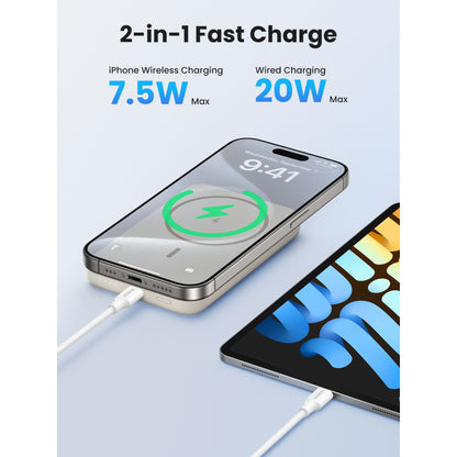 UGREEN 10000mAh Mini Powerbank Wireless 20W with MagSafe white