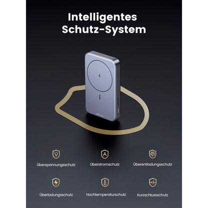 UGREEN 10000mAh Mini Powerbank Wireless 20W with MagSafe grey