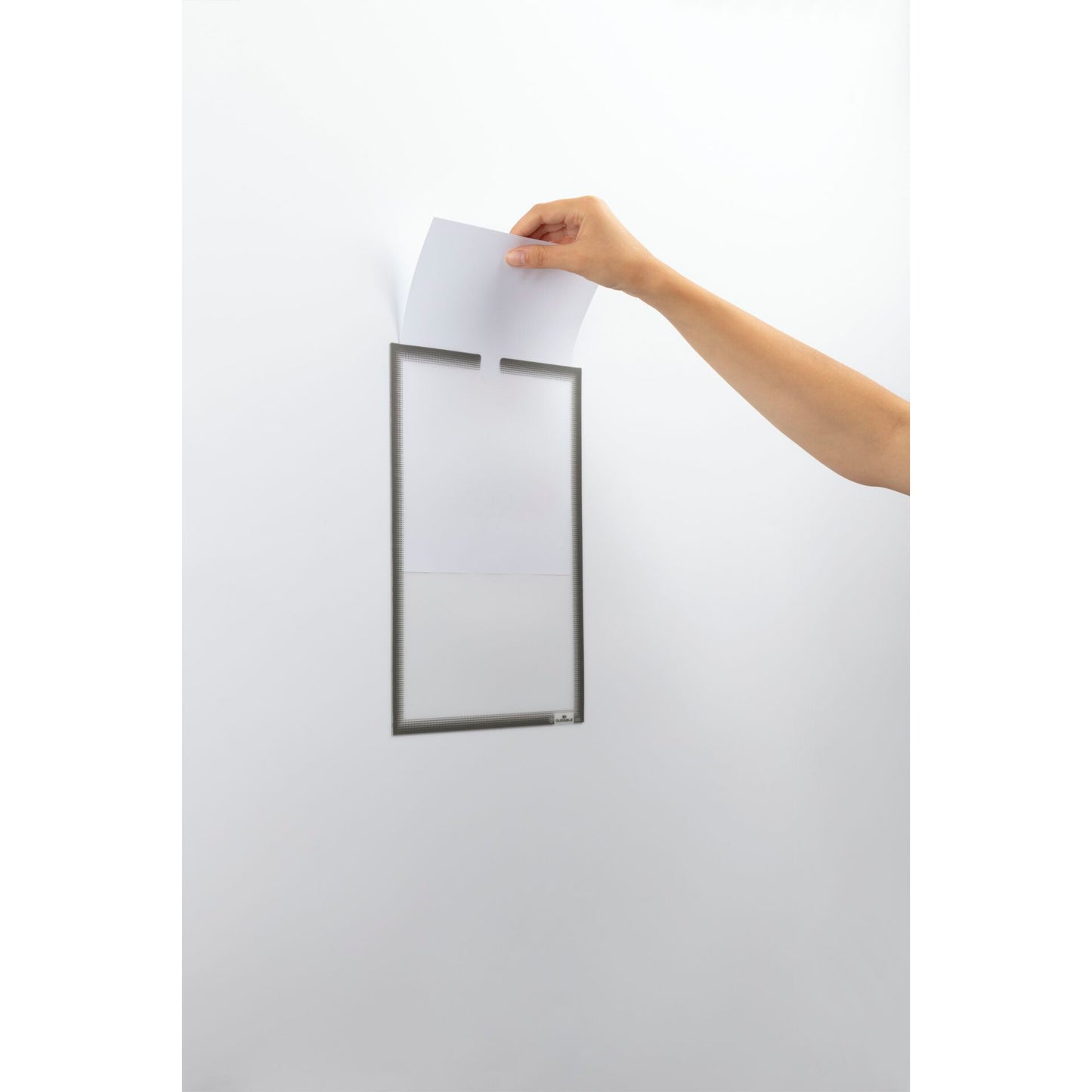 1x5 Durable Document Holder DIN A4 self-adhesive grey 400657
