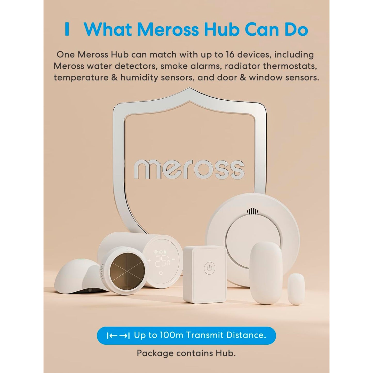 Meross Smart Door and Window Sensor Starter Kit incl. Hub
