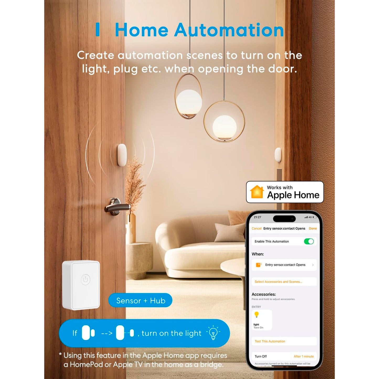 Meross Smart Door and Window Sensor Starter Kit incl. Hub