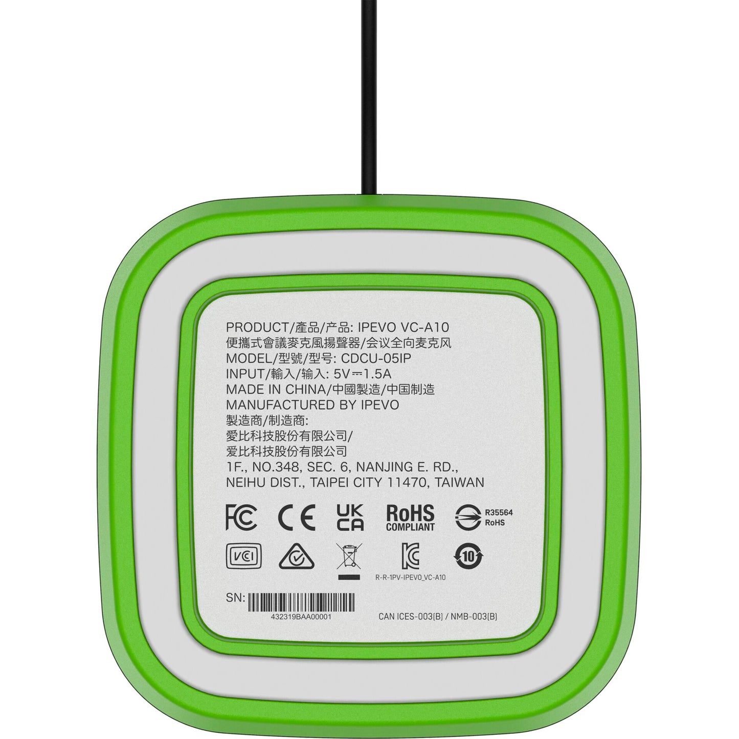 IPEVO VC-A10 Tragbare USB Portable Speakerphone