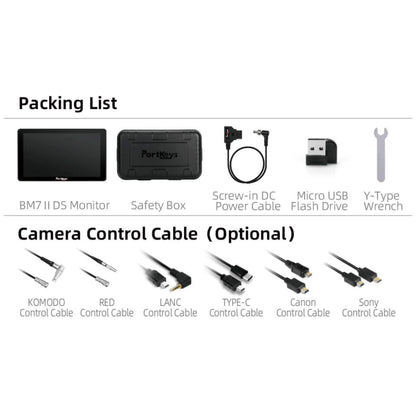 Portkeys BM7 II DS 7 Inch Wireless Camera Control Monitor