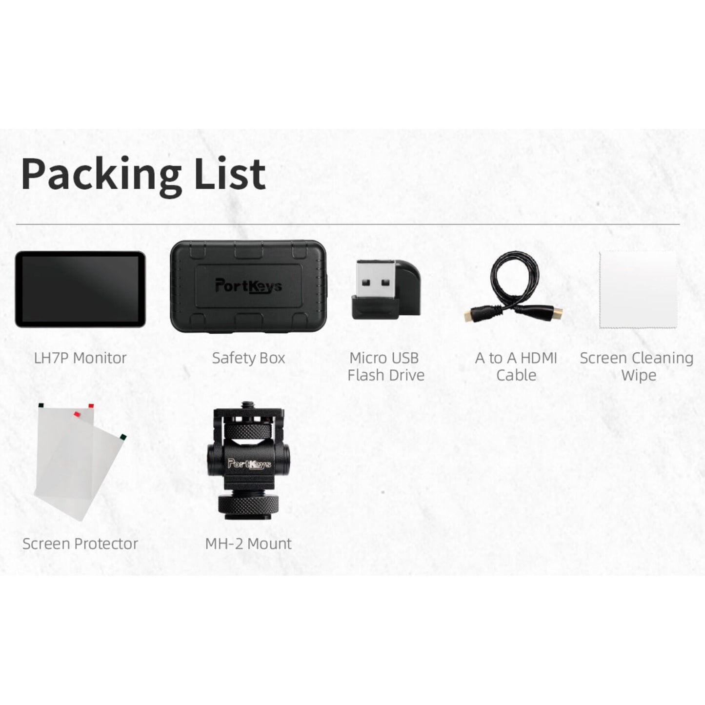 Portkeys LH7P 7 Inch black Touchscreen Monitor