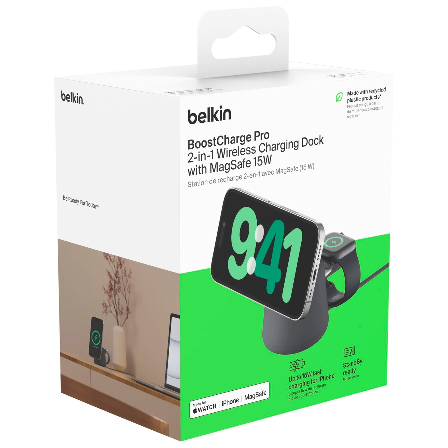 Belkin BOOST Charge Pro 2in1 15W Chrg.Dock/MagSafe gr.WIZ020vfH36