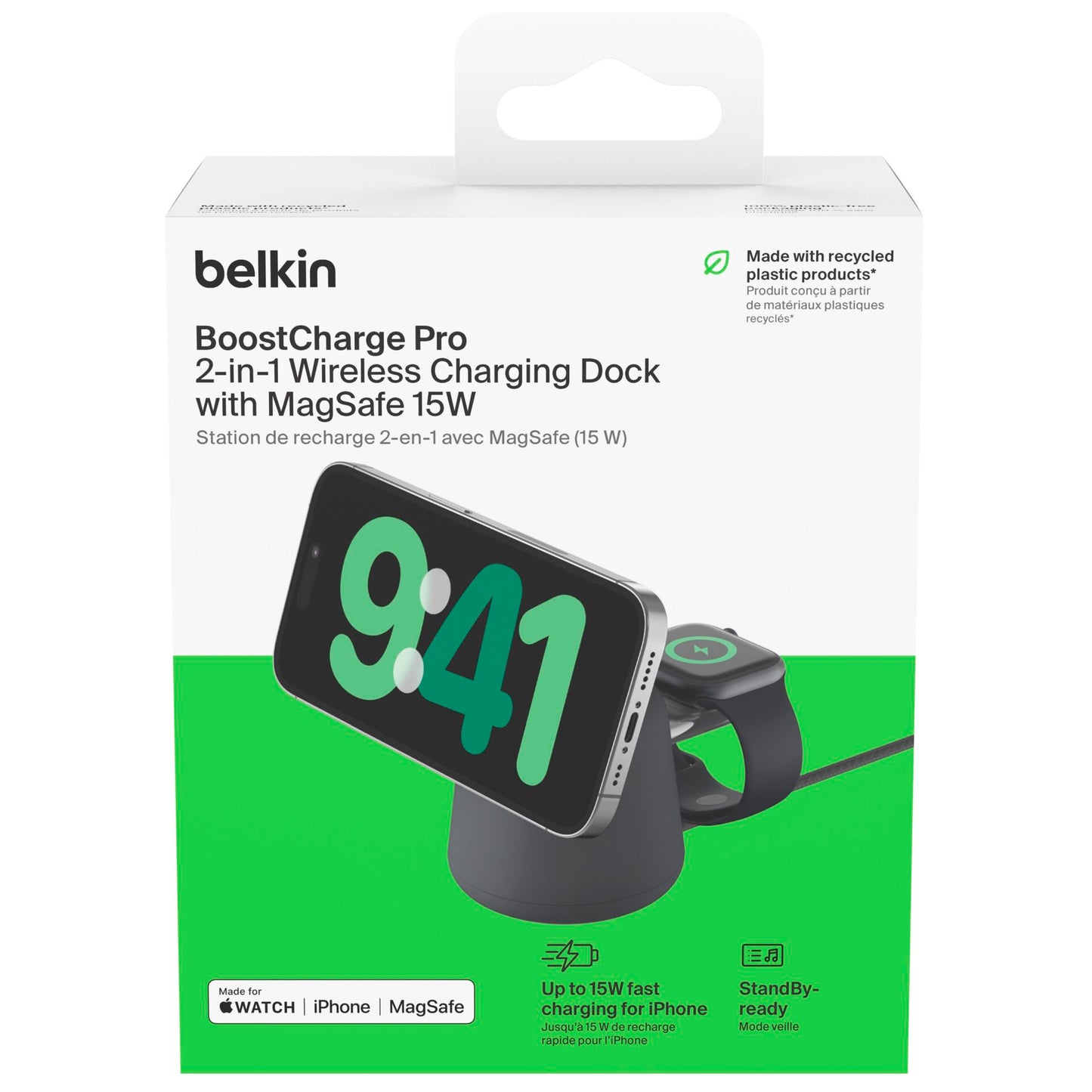 Belkin BOOST Charge Pro 2in1 15W Chrg.Dock/MagSafe gr.WIZ020vfH36