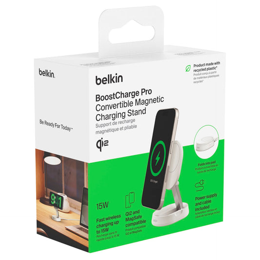 Belkin BOOST Charge Pro Qi2 15W magnetic Charger whi. WIA008vfWH