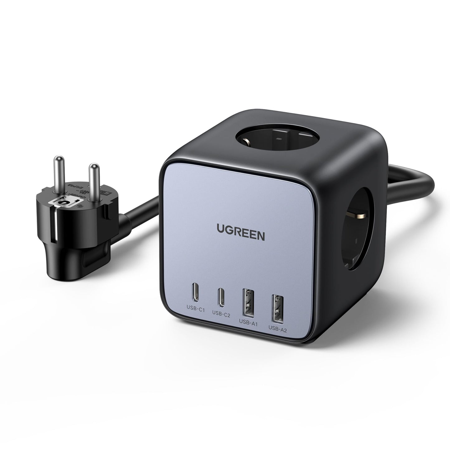 UGREEN DigiNest Cube Power Strip (3 AC outlets + 65W 2A2C)