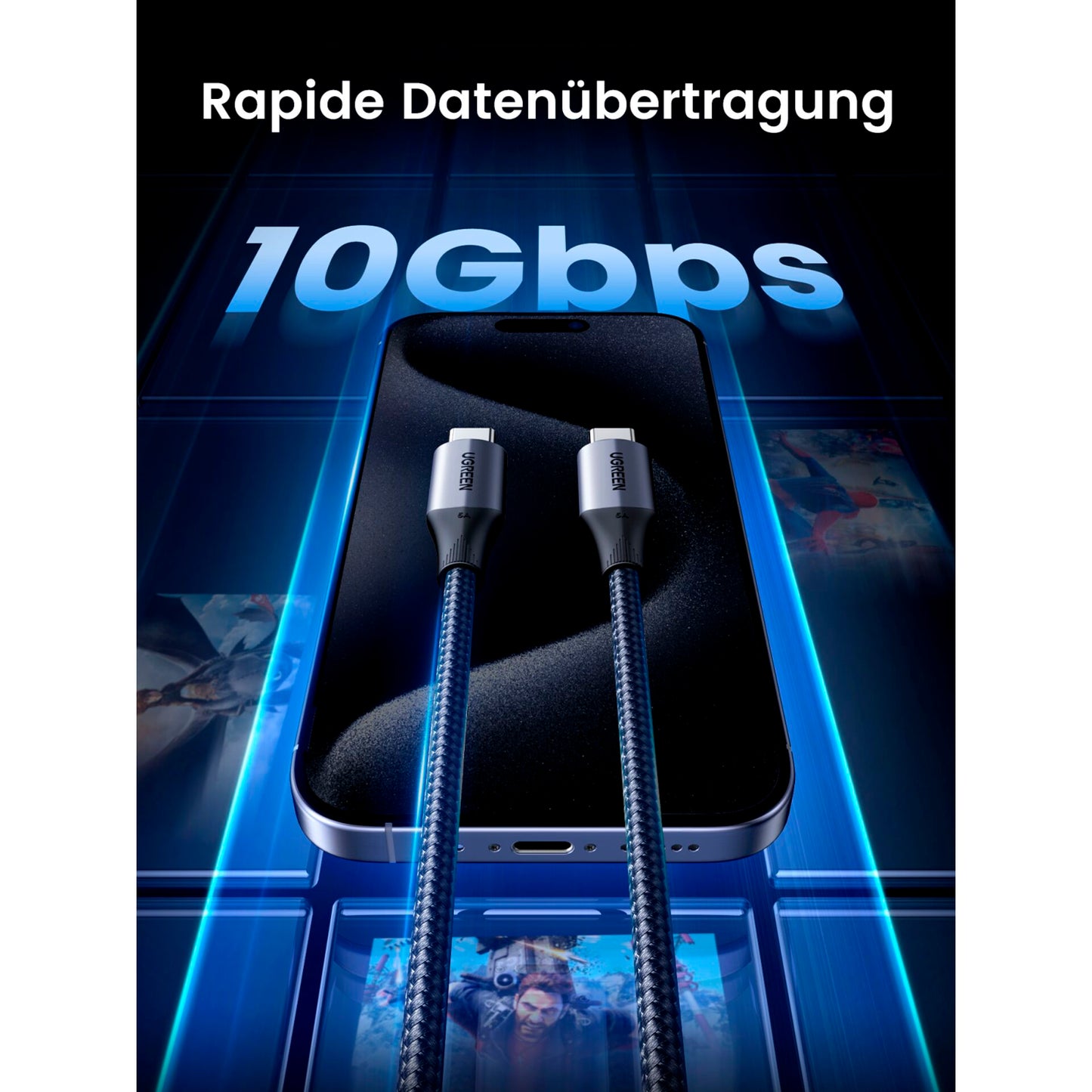 UGREEN USB-C to USB-C Cable 140W Gen2 Black 1m