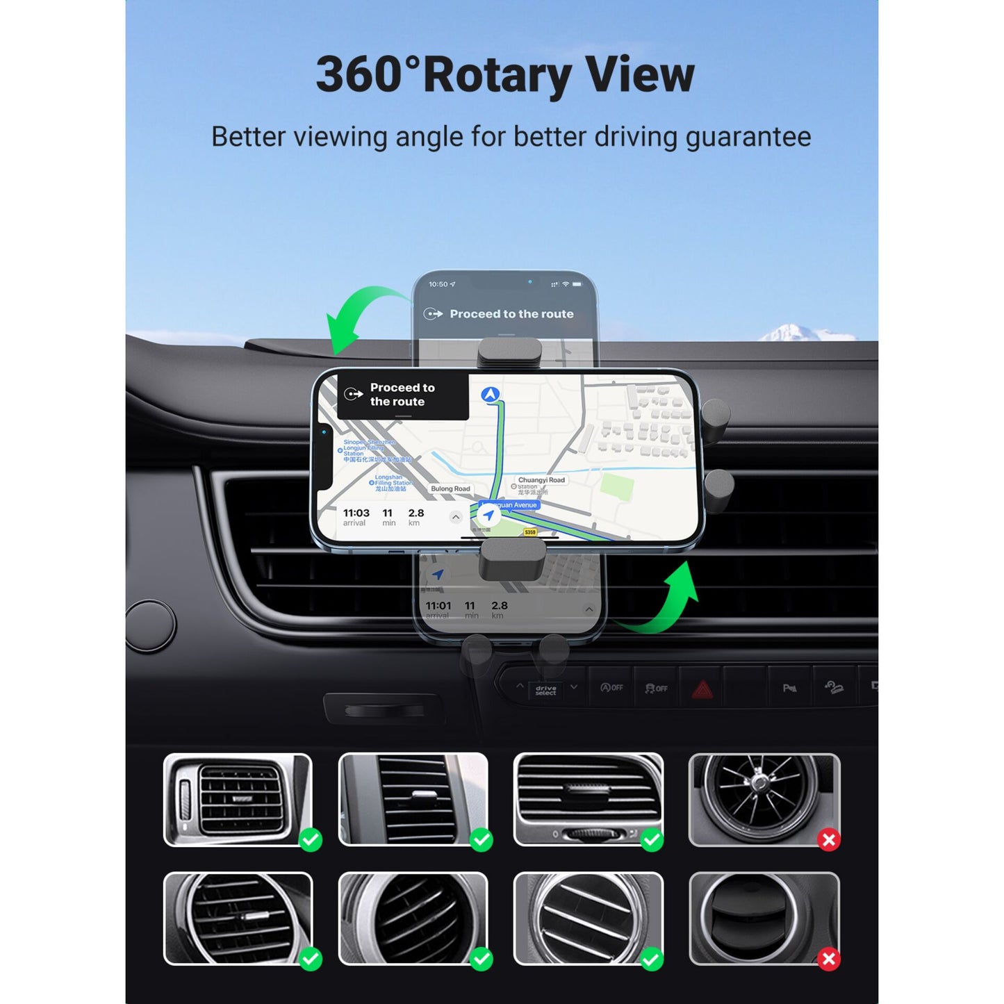 UGREEN Qi Wireless Car Charger 15W