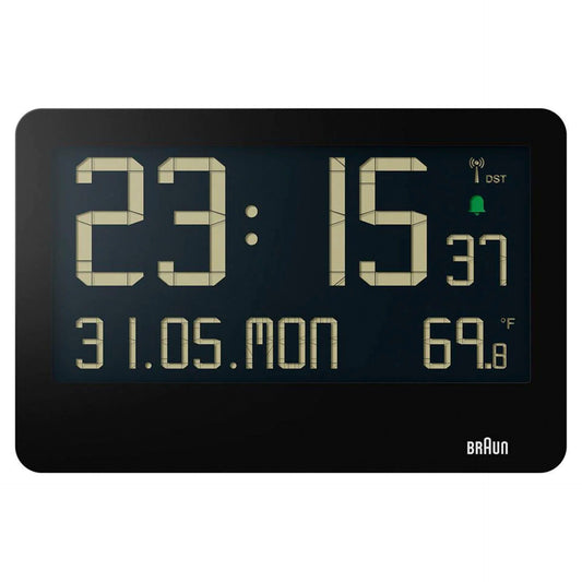 Braun BC 14 black Radio Wall Clock digital
