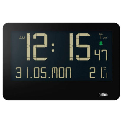 Braun BC 14 black Radio Wall Clock digital