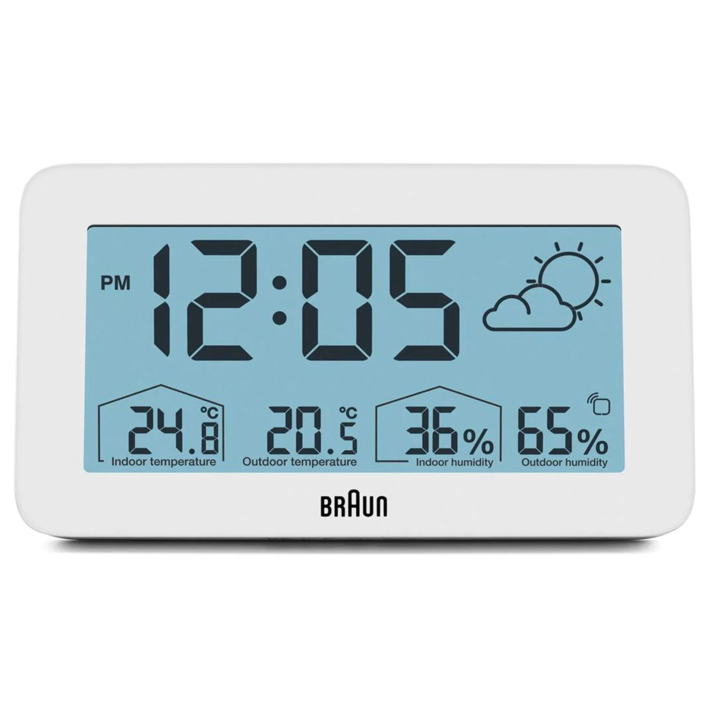 Braun BC 13 W DCF Digital Weather Station white