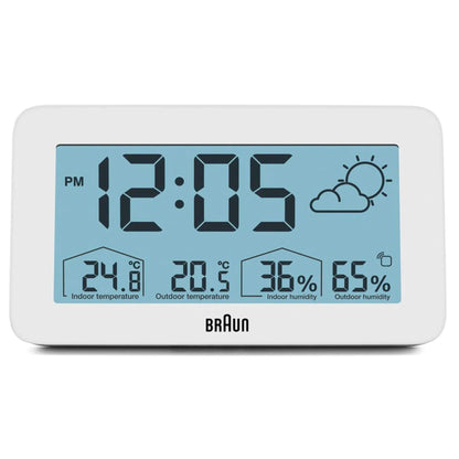 Braun BC 13 W DCF Digital Weather Station white
