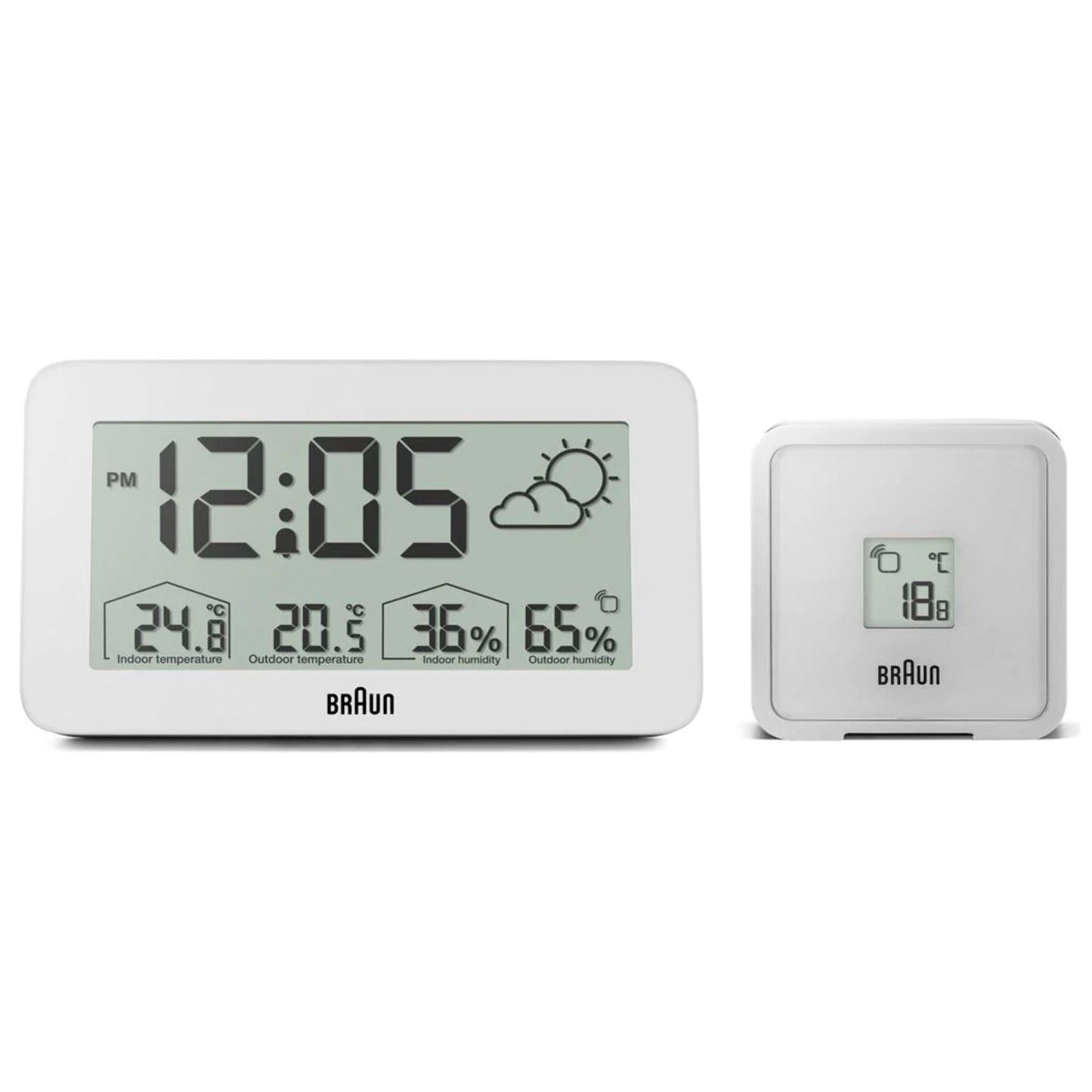 Braun BC 13 W DCF Digital Weather Station white