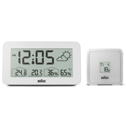 Braun BC 13 W DCF Digital Weather Station white