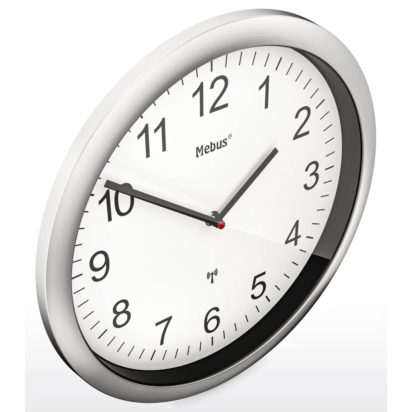Mebus 19809 radio wall clock white/silver