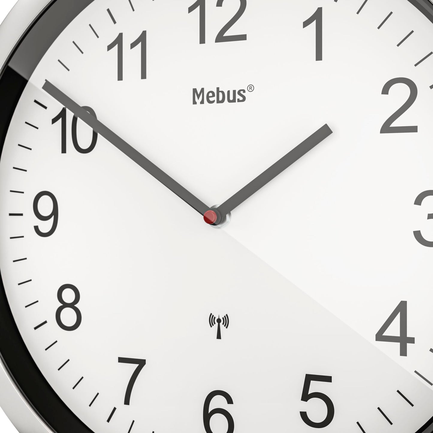 Mebus 19809 radio wall clock white/silver