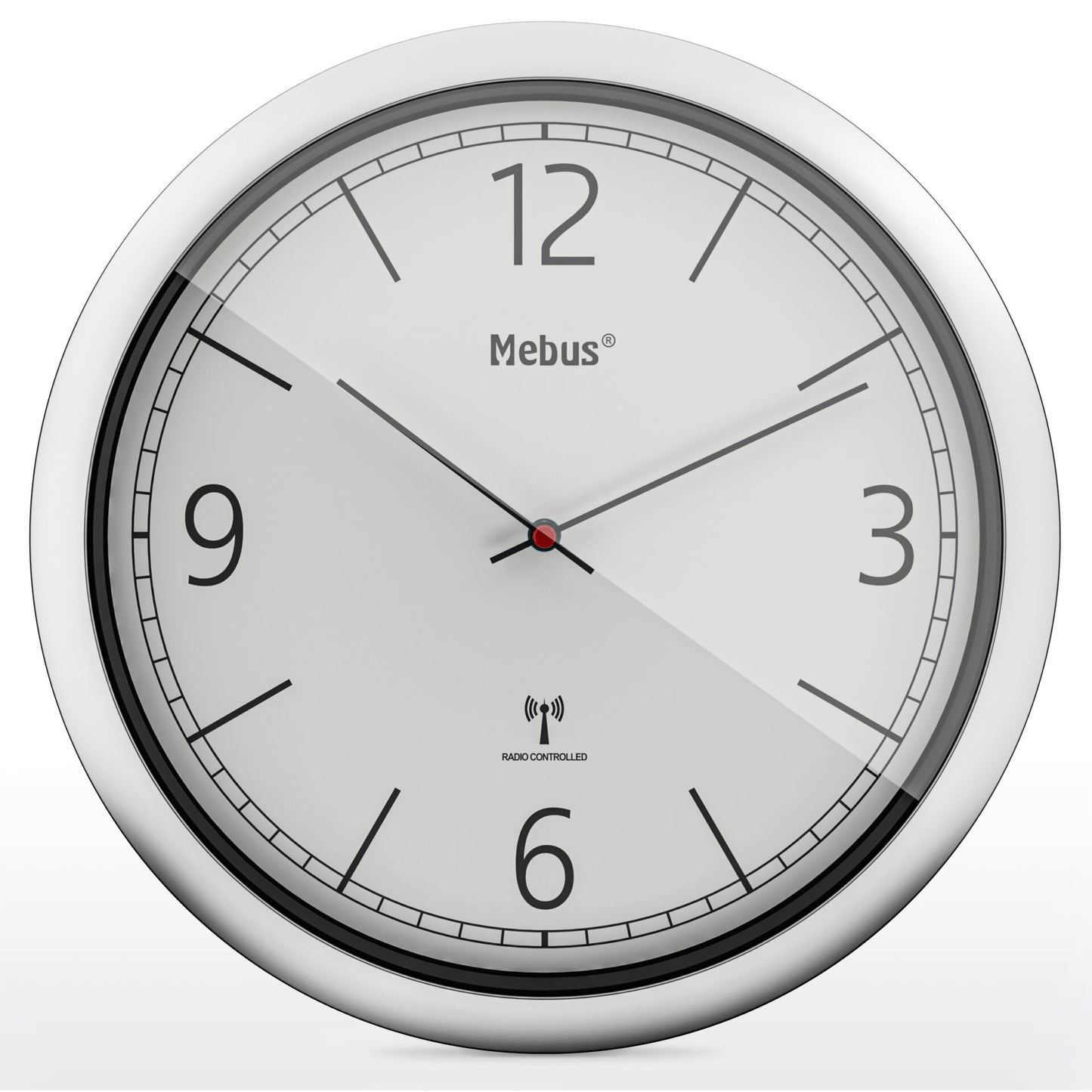 Mebus 19810 radio wall clock grey/silver
