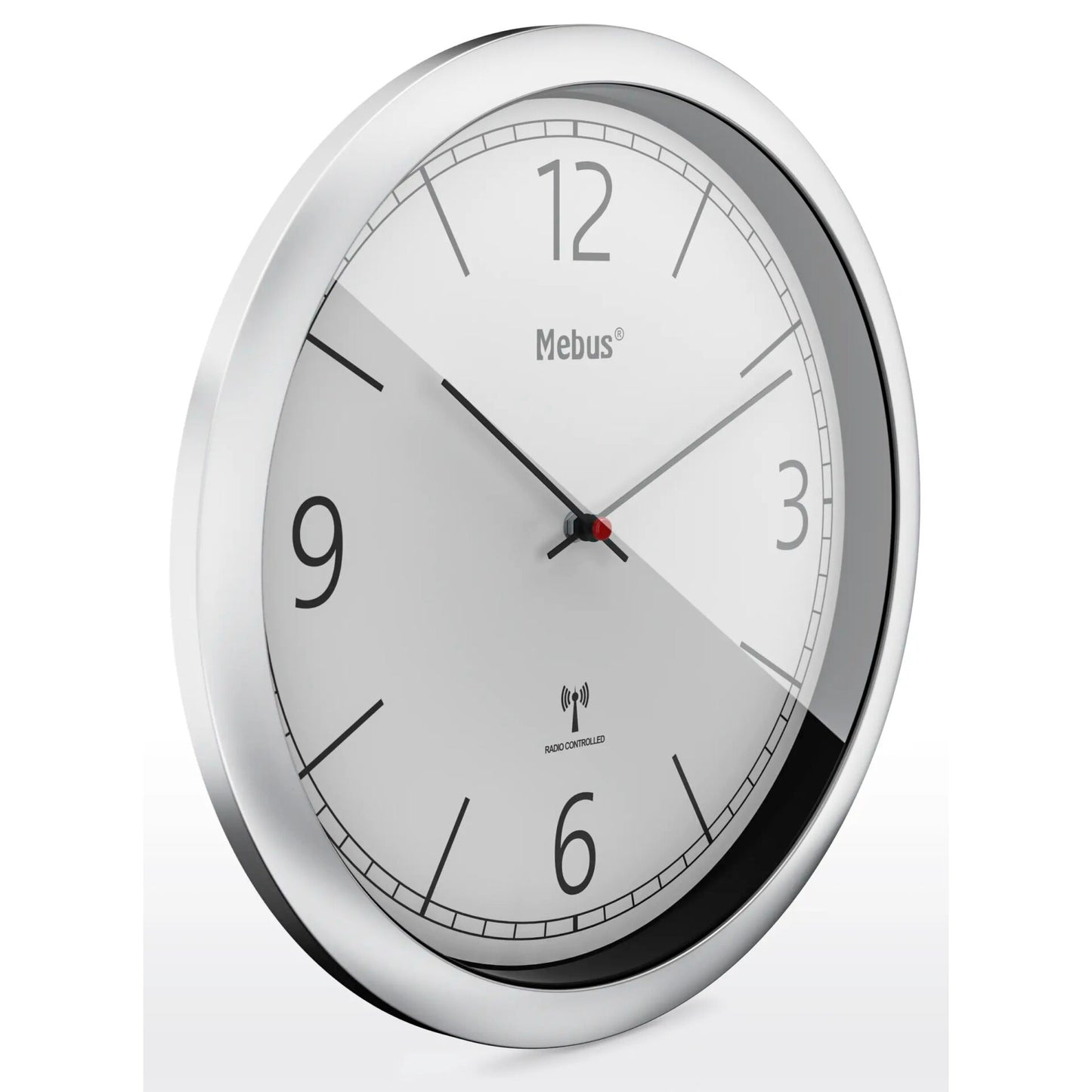 Mebus 19810 radio wall clock grey/silver