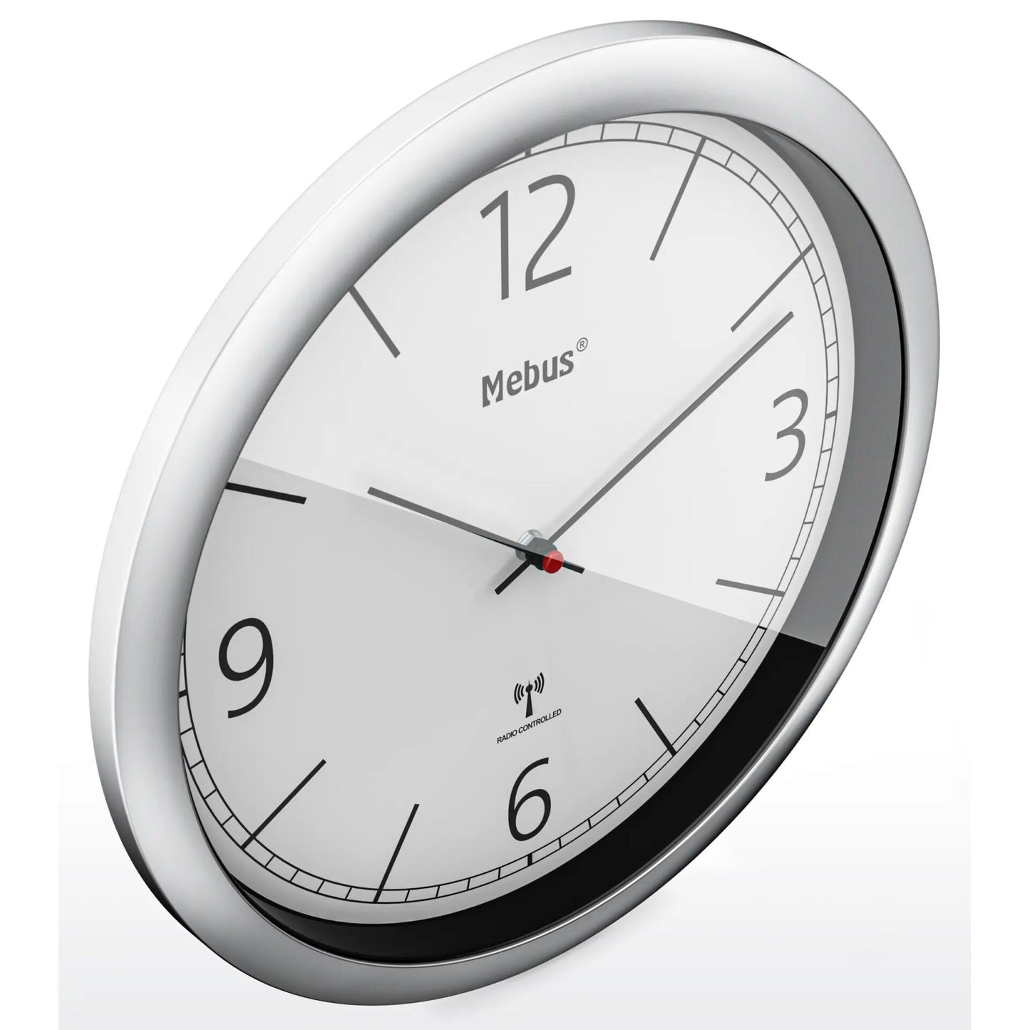 Mebus 19810 radio wall clock grey/silver