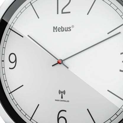 Mebus 19810 radio wall clock grey/silver