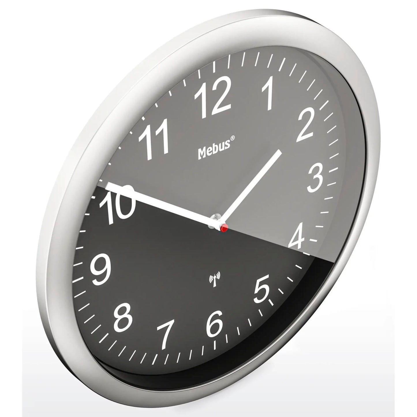 Mebus 19812 radio wall clock black/silver