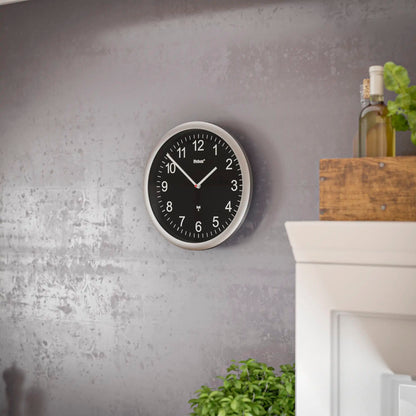 Mebus 19812 radio wall clock black/silver