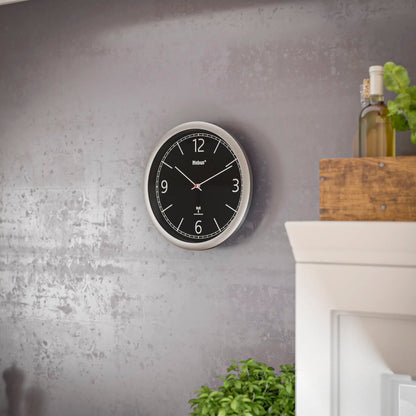 Mebus 19813 radio wall clock black/silver
