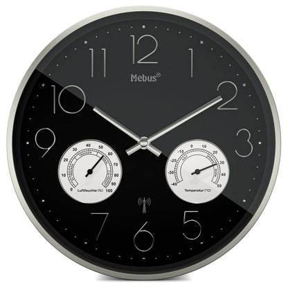 Mebus 12988 radio wall clock with Thermo-Hygrometer