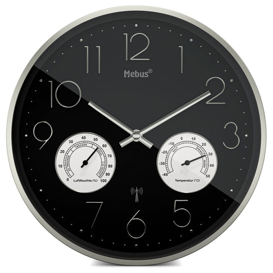 Mebus 12988 radio wall clock with Thermo-Hygrometer