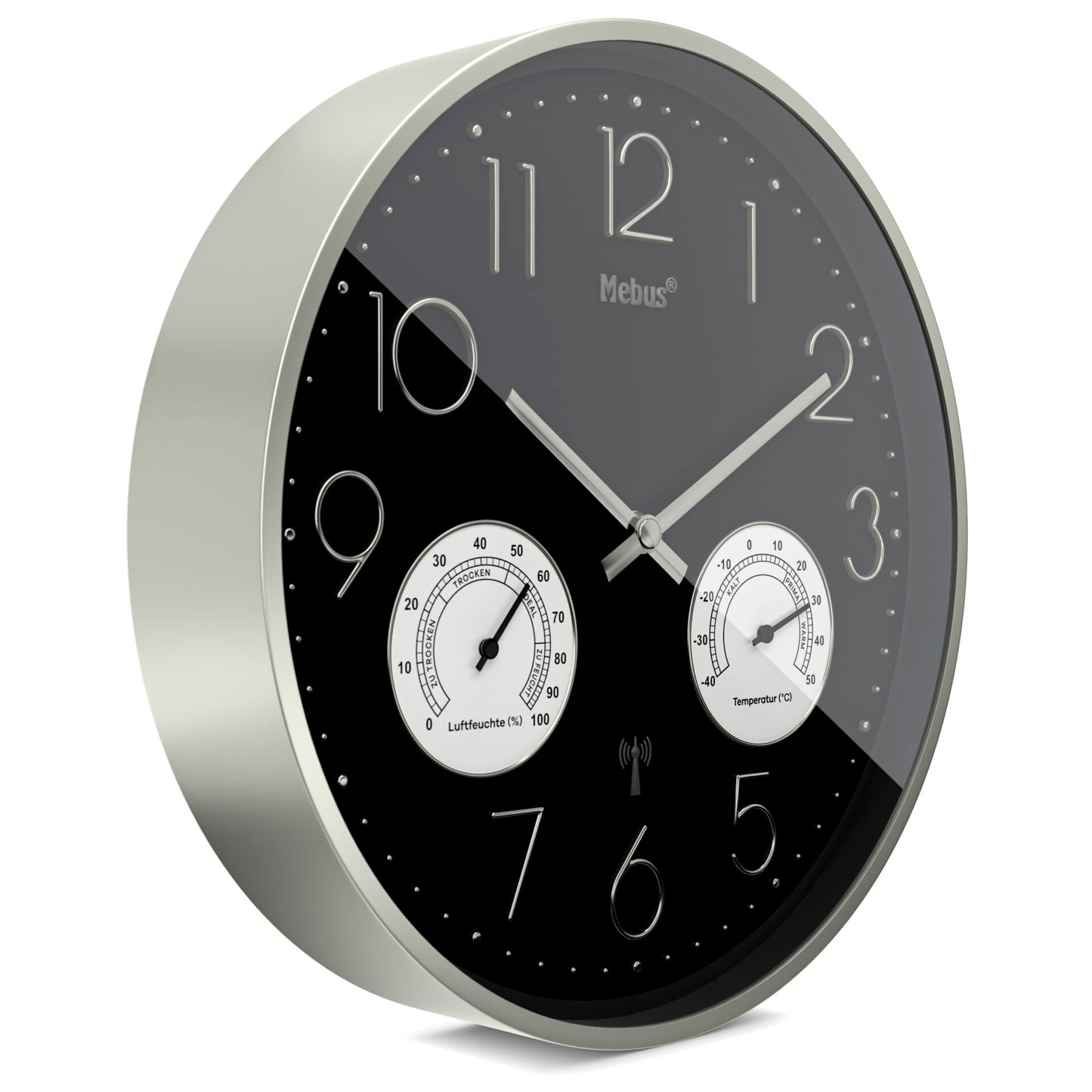 Mebus 12988 radio wall clock with Thermo-Hygrometer