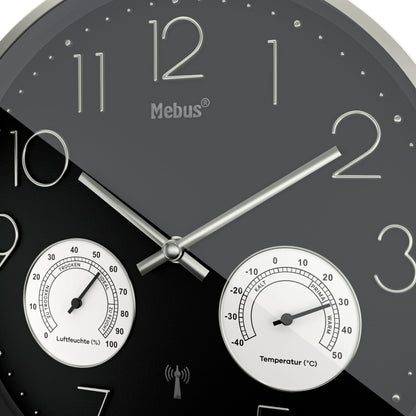 Mebus 12988 radio wall clock with Thermo-Hygrometer