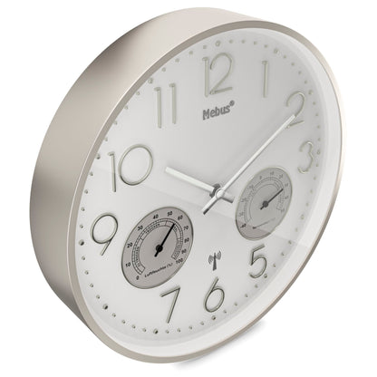 Mebus 12989 radio wall clock with Thermo-Hygrometer