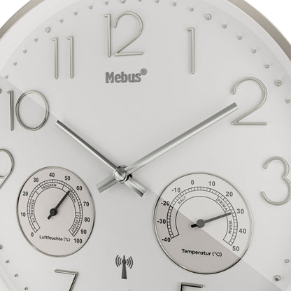 Mebus 12989 radio wall clock with Thermo-Hygrometer