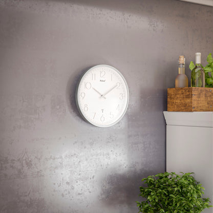 Mebus 19776 radio wall clock Silver/white