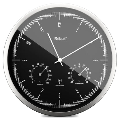Mebus 19777 radio wall clock with Thermo-Hygrometer