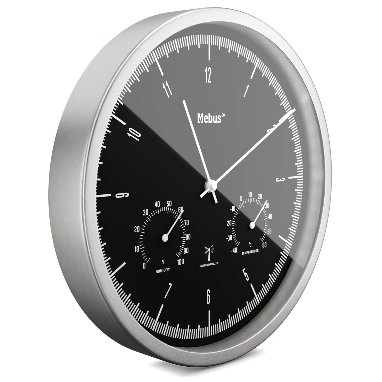 Mebus 19777 radio wall clock with Thermo-Hygrometer