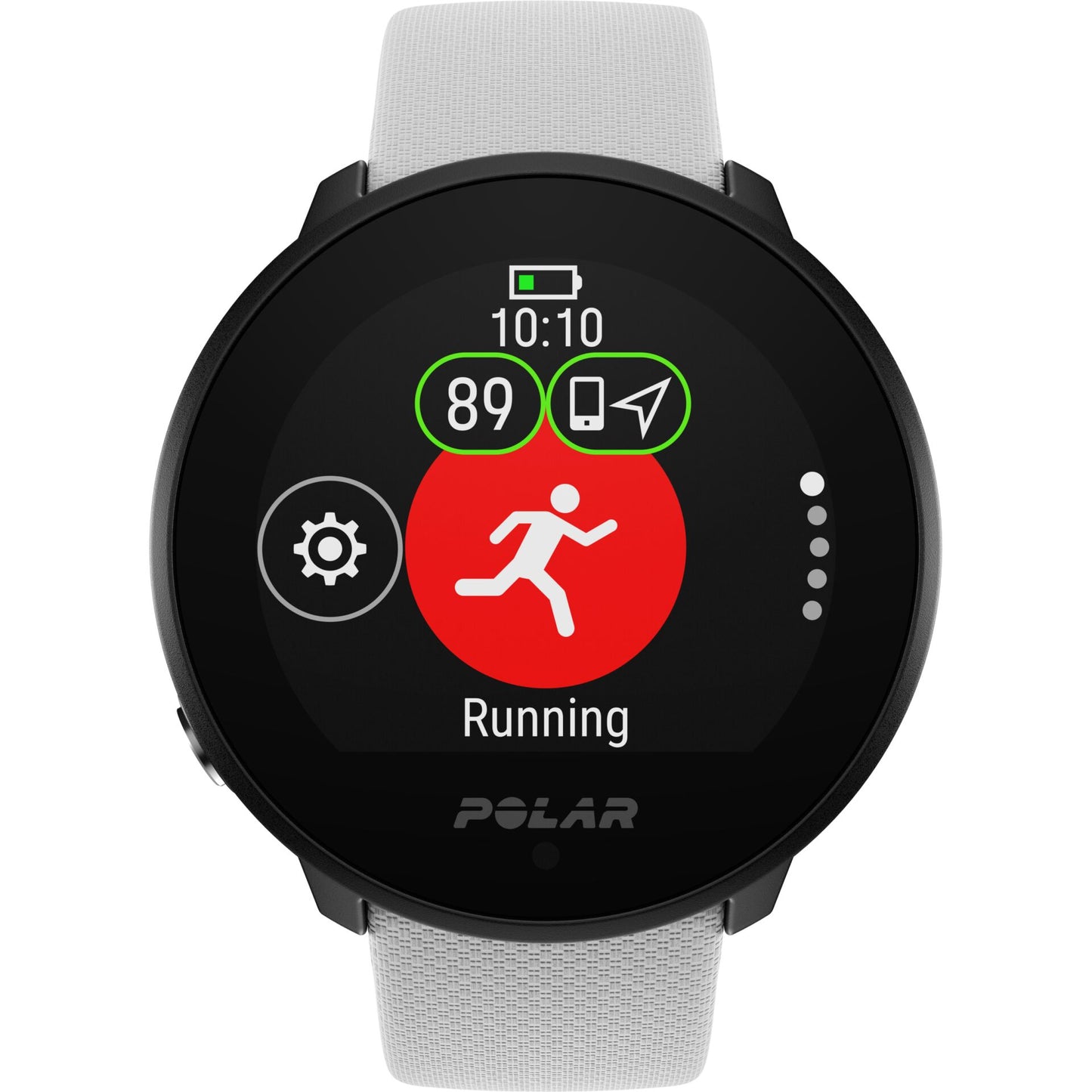 Polar Unite White S-L Silicone Wristband with Pin Buckle