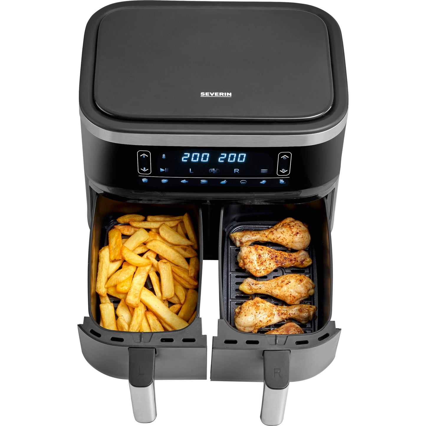 Severin FR 2453 Doppel-Heißluftfritteuse