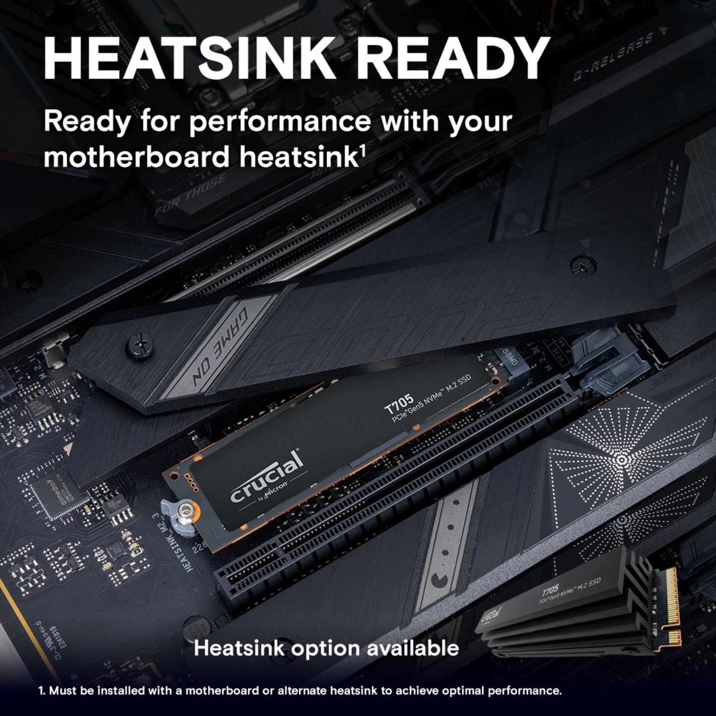 Crucial T705                 1TB PCIe Gen5 NVMe M.2 SSD