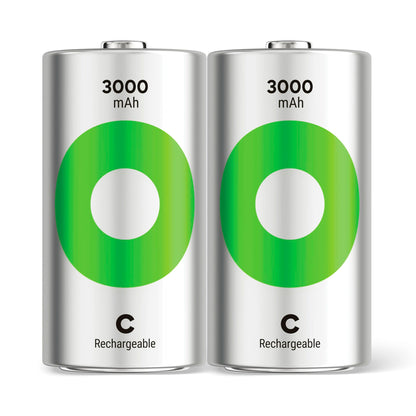 1x2 GP ReCyko NiMH Accus C Baby 3000mAH, ready to use