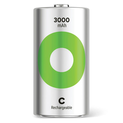 1x2 GP ReCyko NiMH Accus C Baby 3000mAH, ready to use