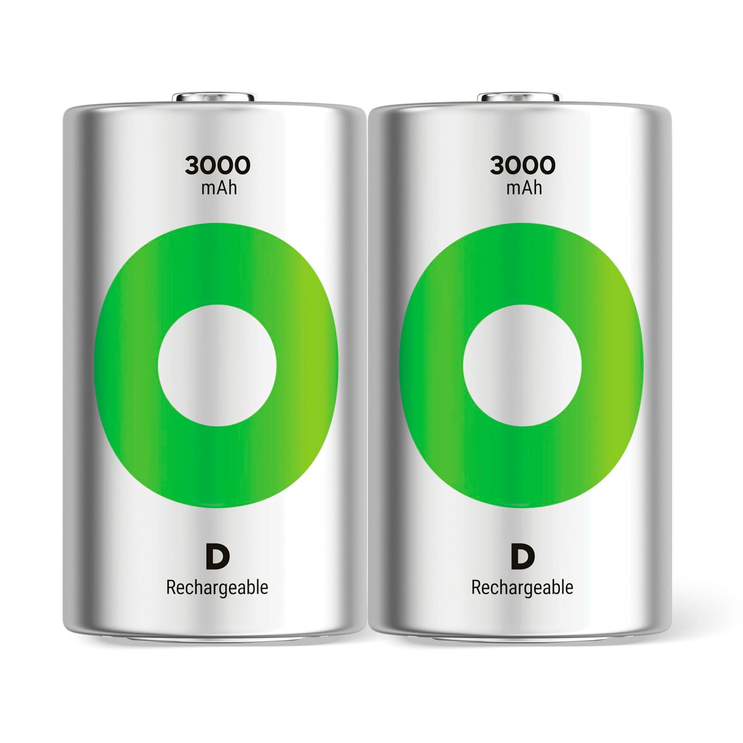 1x2 GP ReCyko NiMH Batteries o D Mono 3000 mAH, ready to use