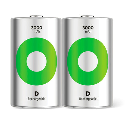 1x2 GP ReCyko NiMH Batteries o D Mono 3000 mAH, ready to use
