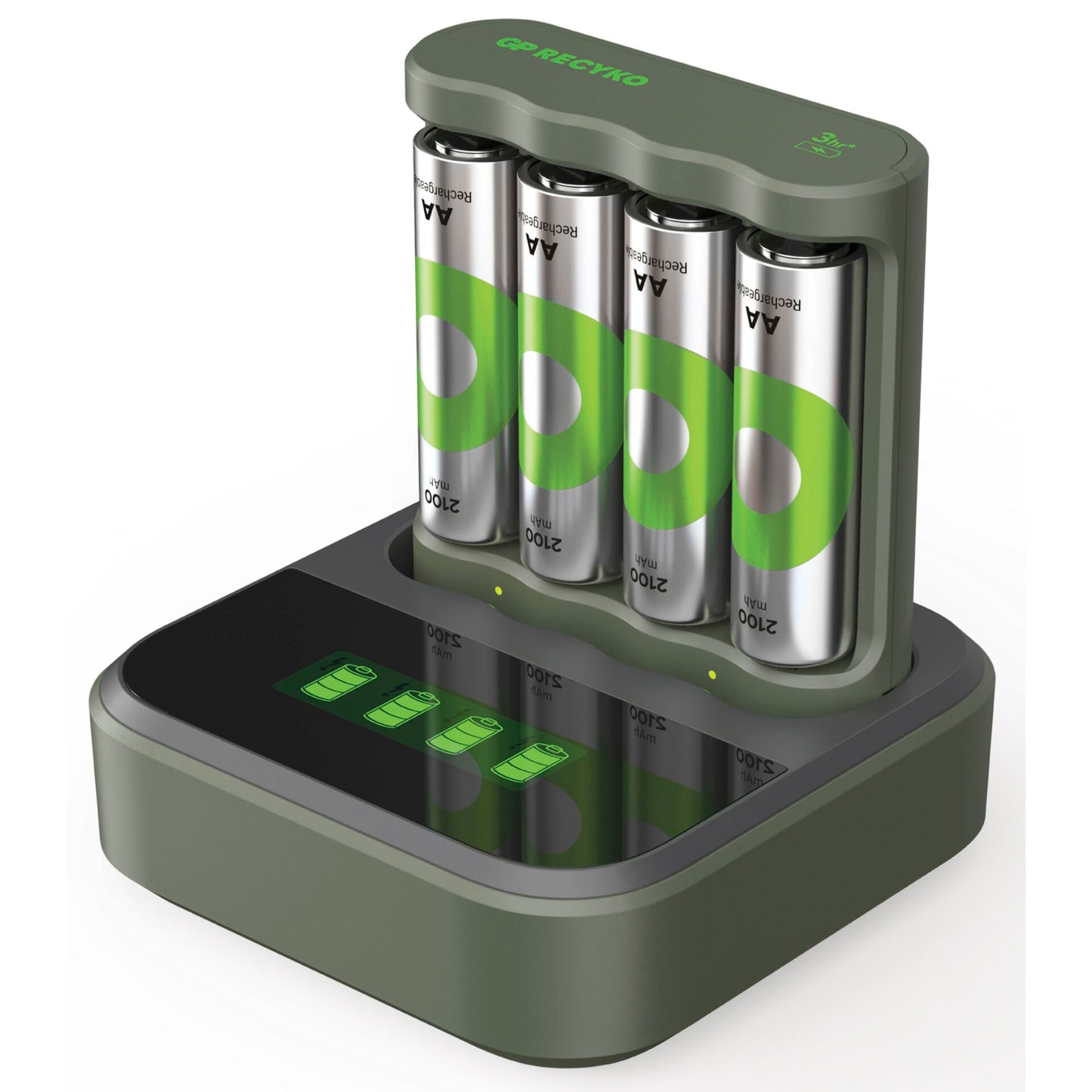 GP ReCyko B441 4-fold LCD-Model Docking St. + 4x AA NiMh 2100mAh