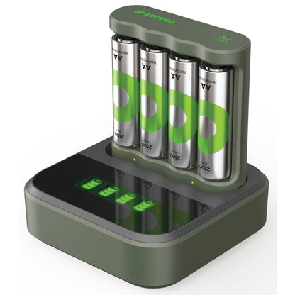 GP ReCyko B441 4-fold LCD-Model Docking St. + 4x AA NiMh 2100mAh